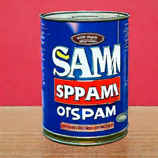 Bild einer Dose Spiced Ham, Computergeneriert