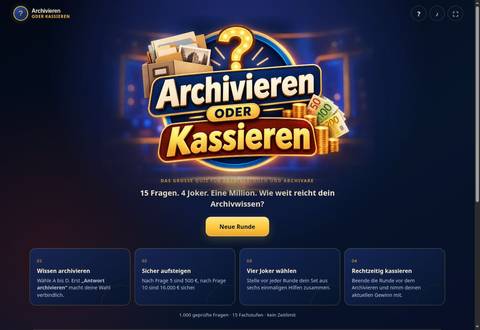 Screenshot vom Startbildschirm des Spiels.