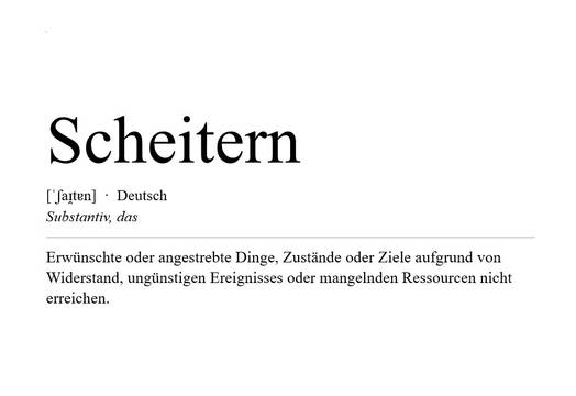 Quelle: Tony Franzky (EAF) Illustration Wörterbuch Scheitern
